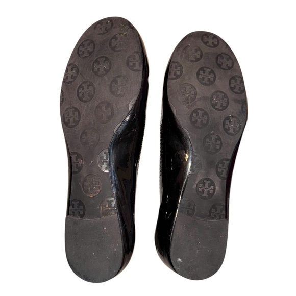 TORY BURCH BLACK PATENT FLATS women’s slip on shoes size 6 - Picture 8 of 14